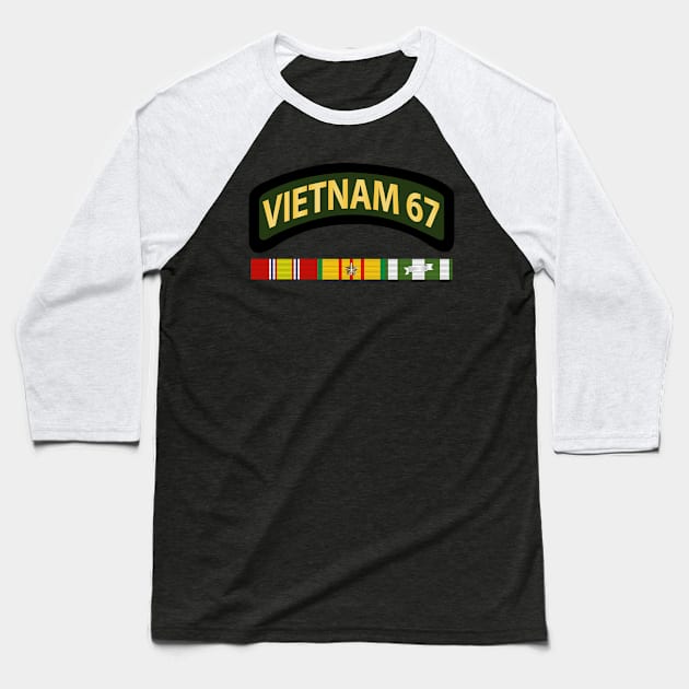 Army - Vietnam Tab - 67 w VN SVC Baseball T-Shirt by twix123844